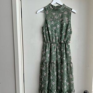 Lush Tiered Flora Maxi Dress in Sage NWOT